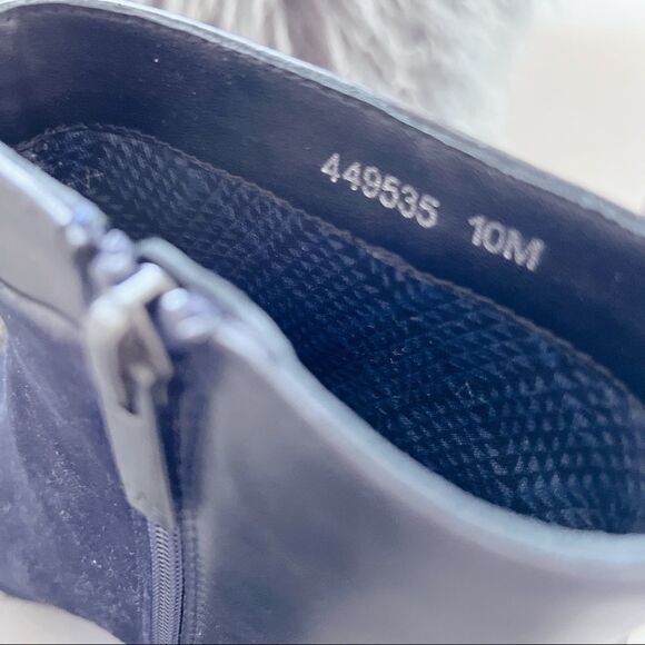 Aquatalia Dia Dress Suede/Calf Bootie Navy/black - Picture 11 of 12